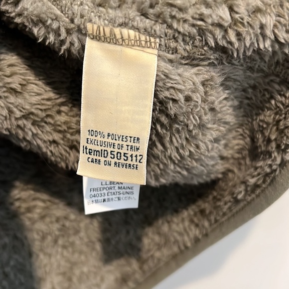 L.L.Bean Olive Green Fleece Pullover - L - Picture 6 of 6